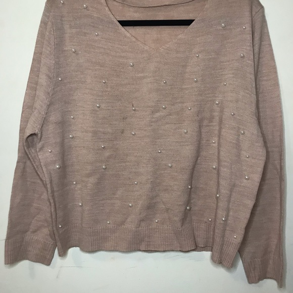 SHEIN Pearl Detail Sweater - Picture 3 of 3